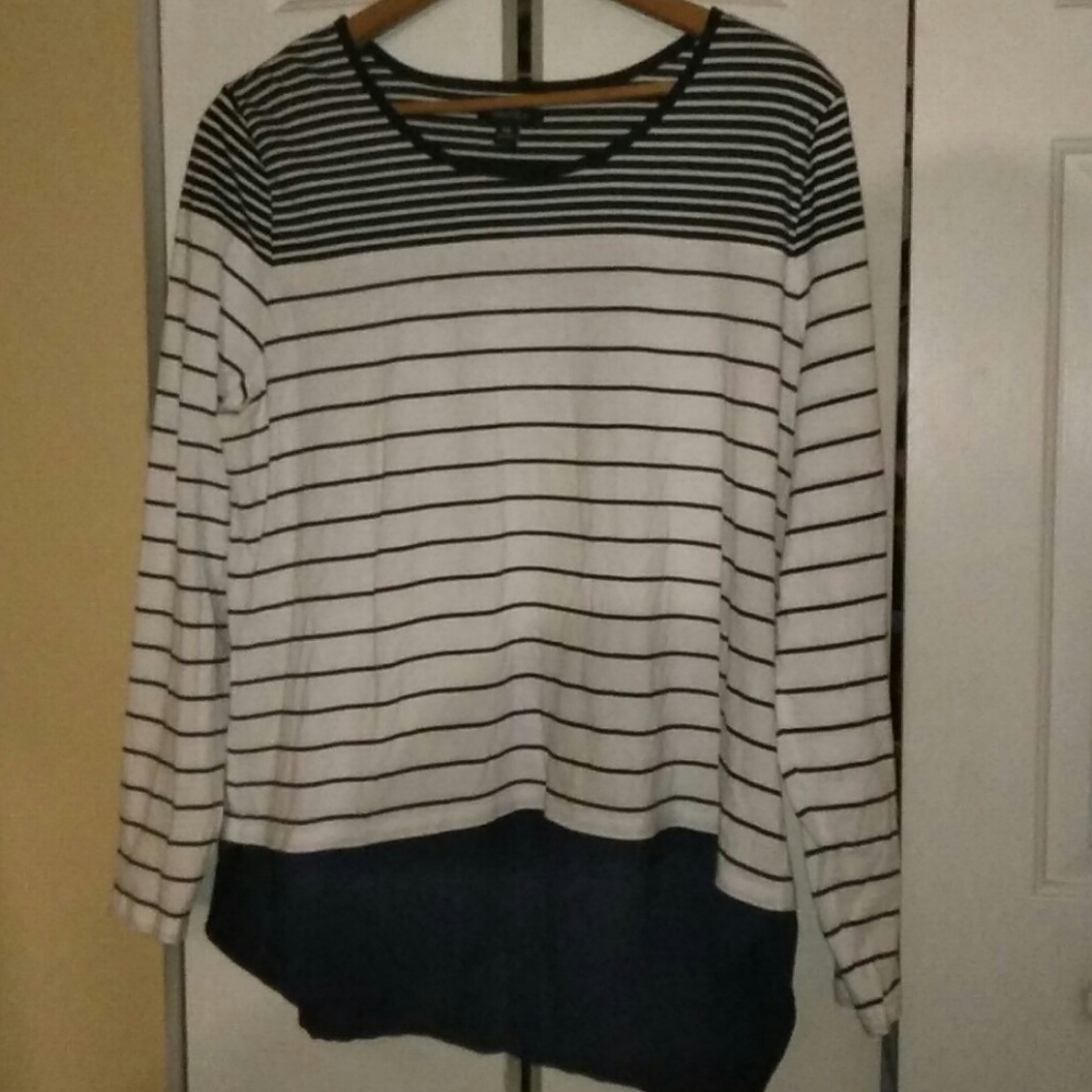 Nautica shirt with sheer blue bottom